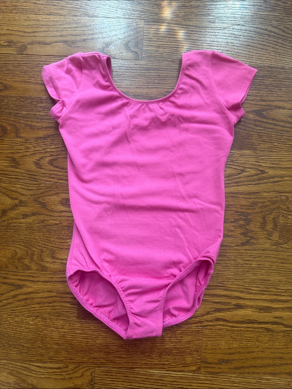 Pink Short-Sleeve Leotard